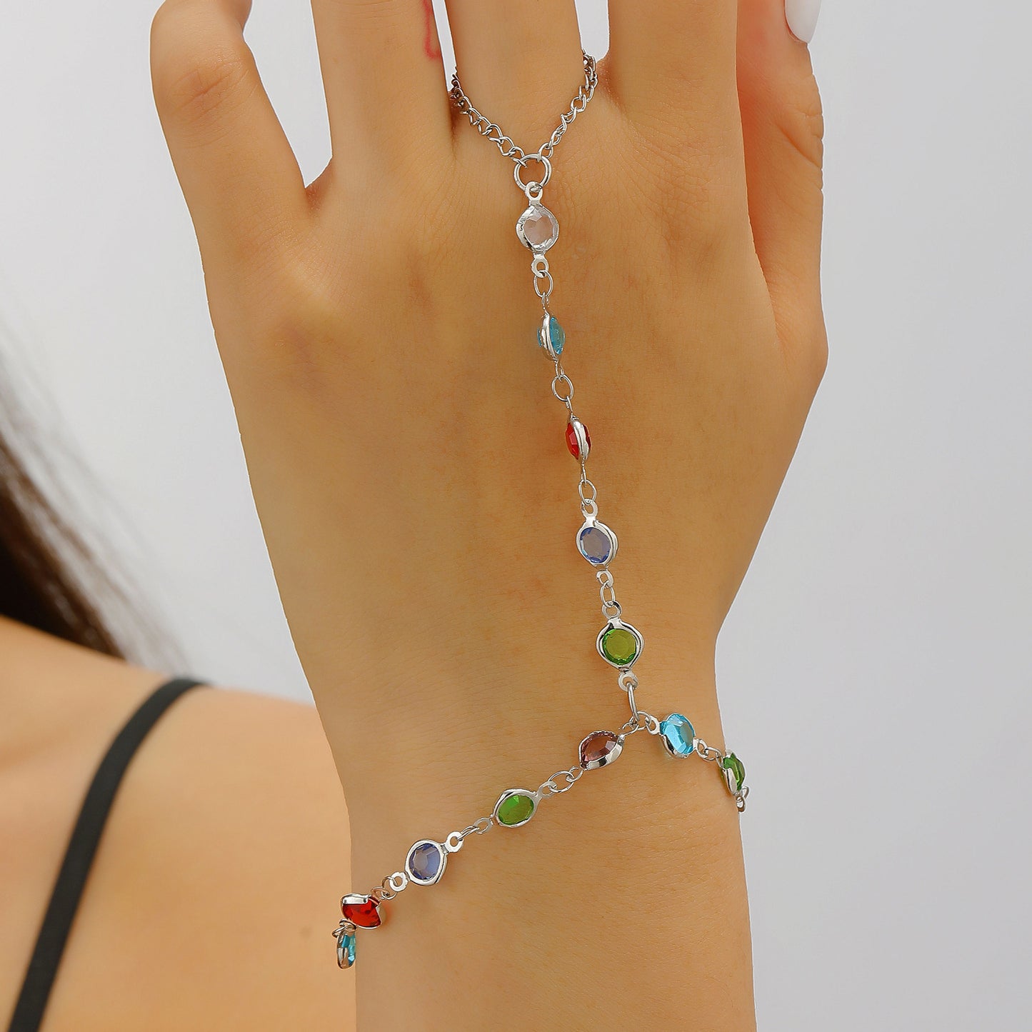 Butterfly Love Pearl Finger Hip Hop Exaggerated Bracelets