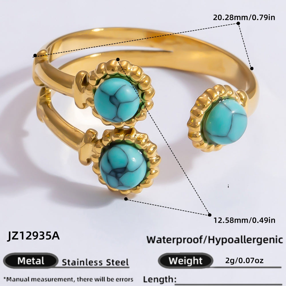 Stone Light Luxury Retro Niche High-grade Rings
