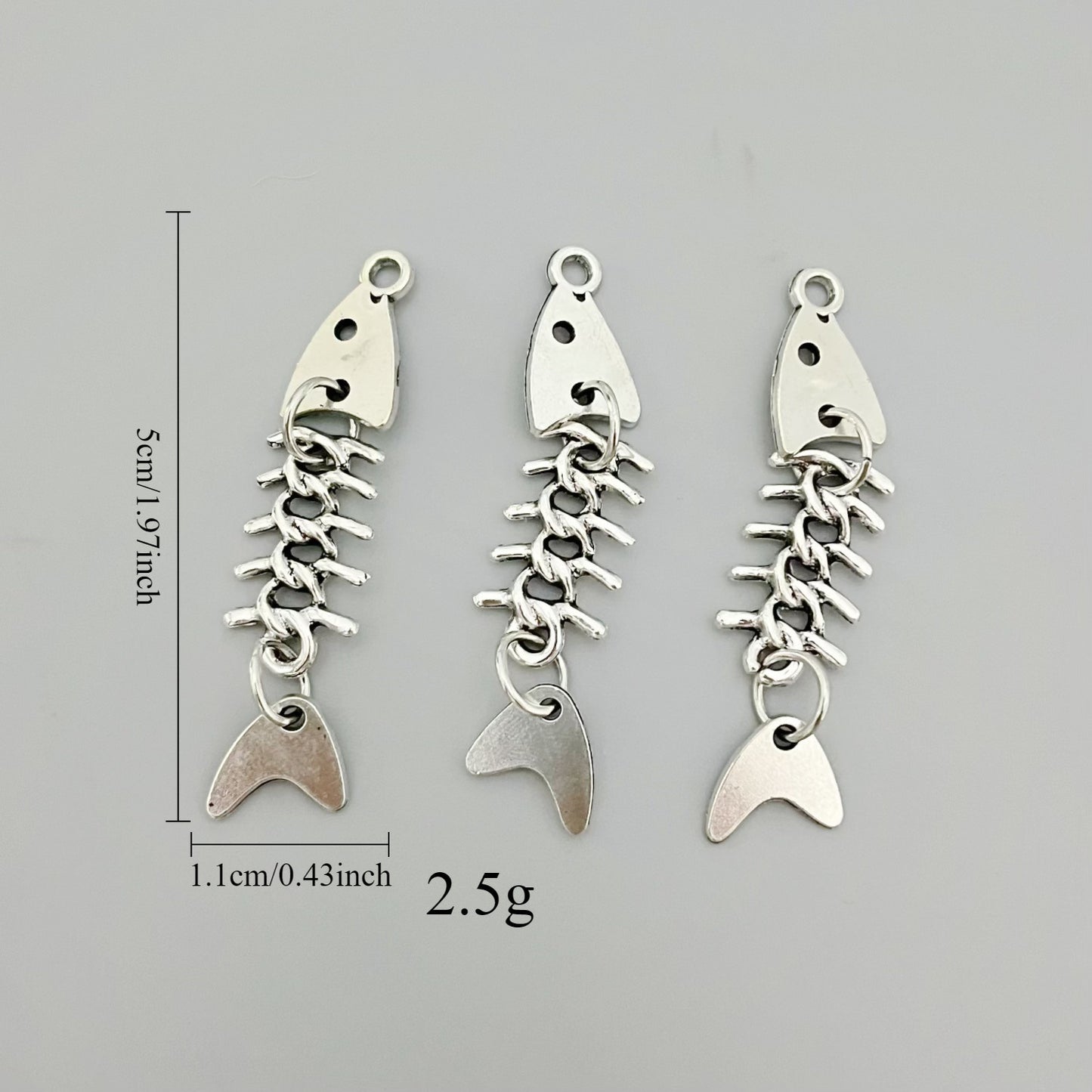 Personalized Creative Movable Fishbone Connecting Alloy Pendant
