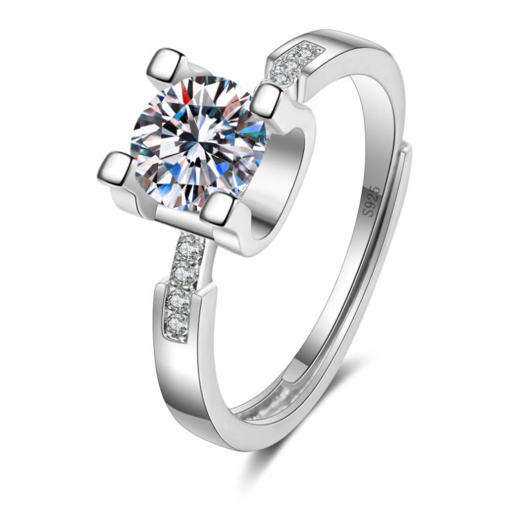 Women's Moissanite Classic Karat Live Female Broadcast Rings