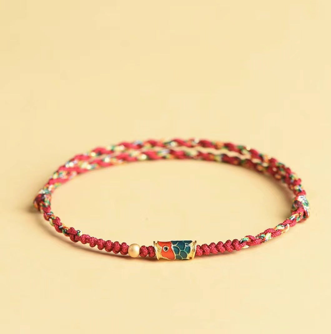 Red Rope Ethnic Style Colorful Ashore Bracelets