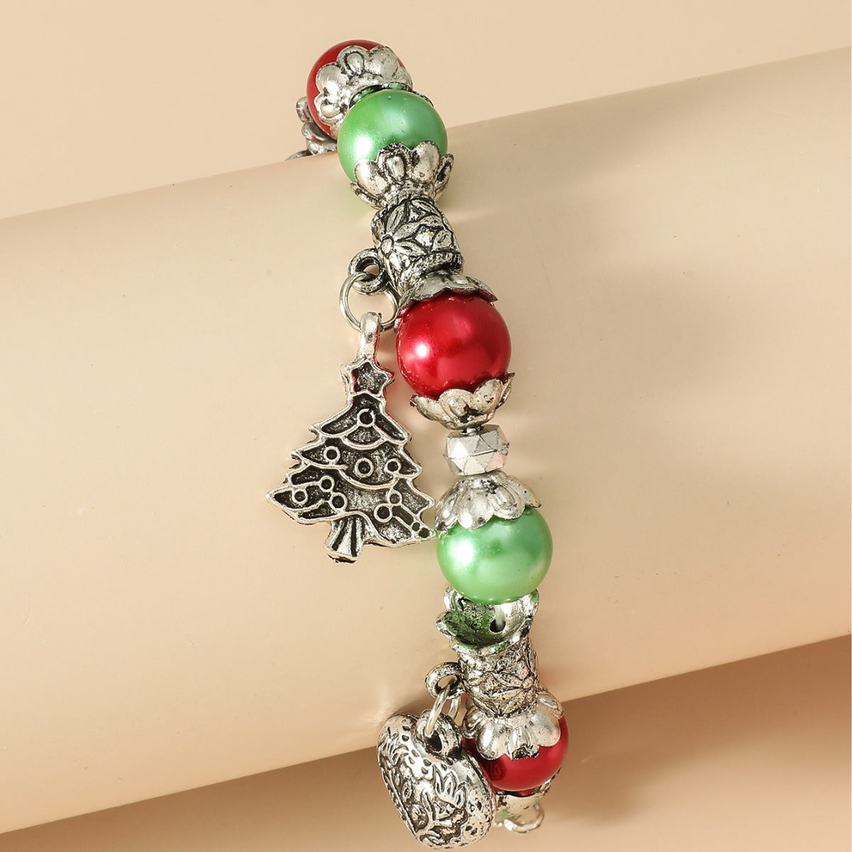 Jewelry Colorful Crystal String Beads Christmas Tree Bracelets