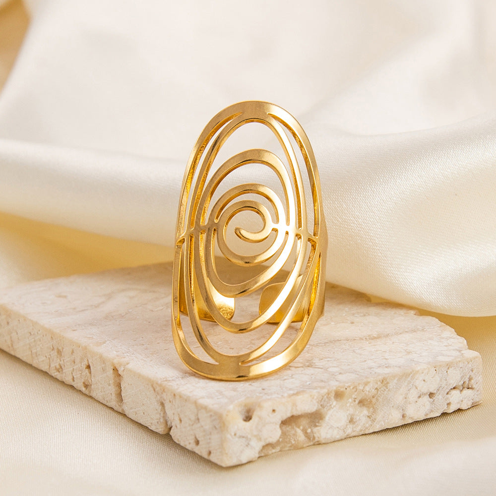 Oval Special Interest Light Luxury Exaggerated High-grade Rings