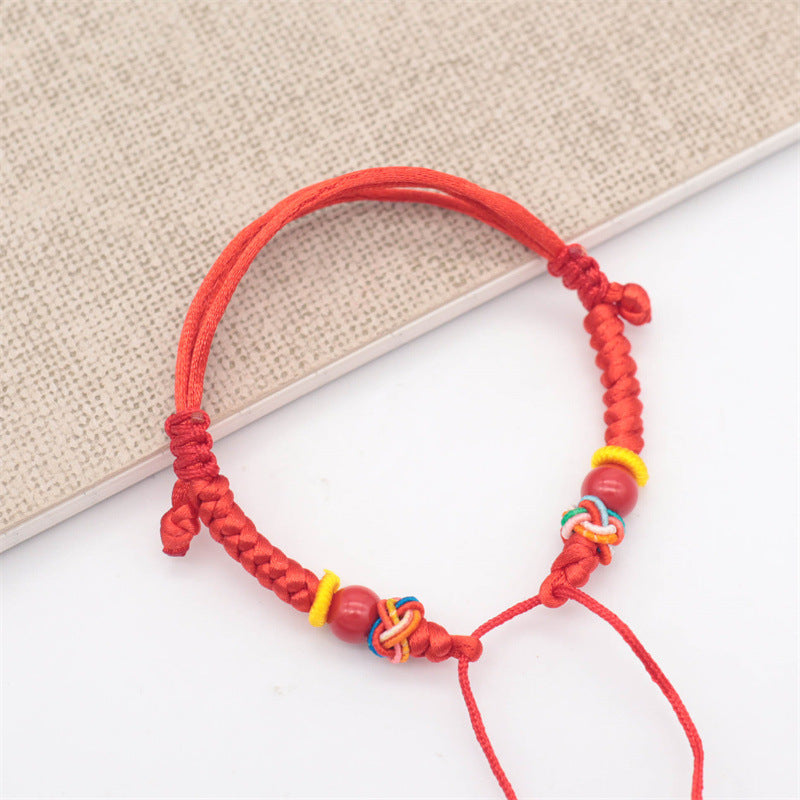 Children's Colorful Carrying Strap Hand-woven Red Rope Bracelets