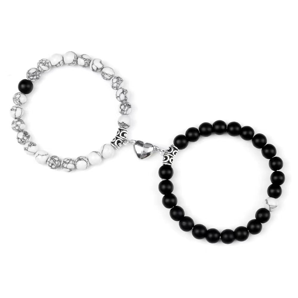Day Turquoise Couple Love Magnetic Buckle Bracelets