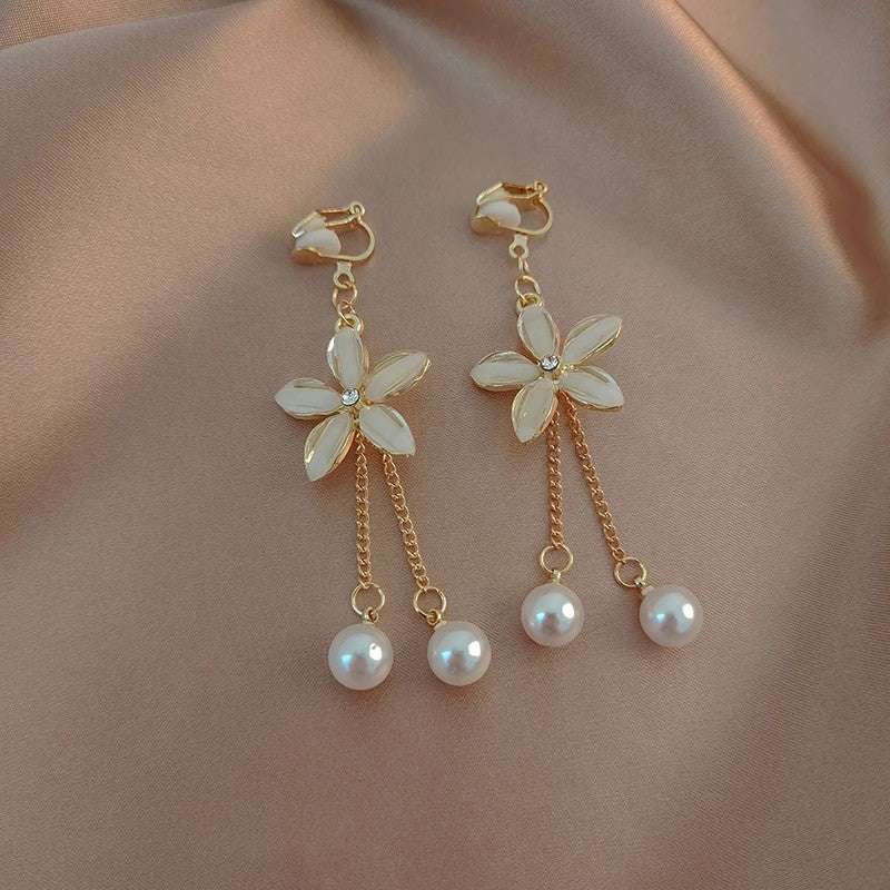 Women's Series Flower Vacation Style Niche High-grade Earrings