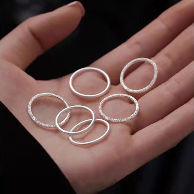 Women's & Men's Tail Index Finger Niche Round Glossy Rings