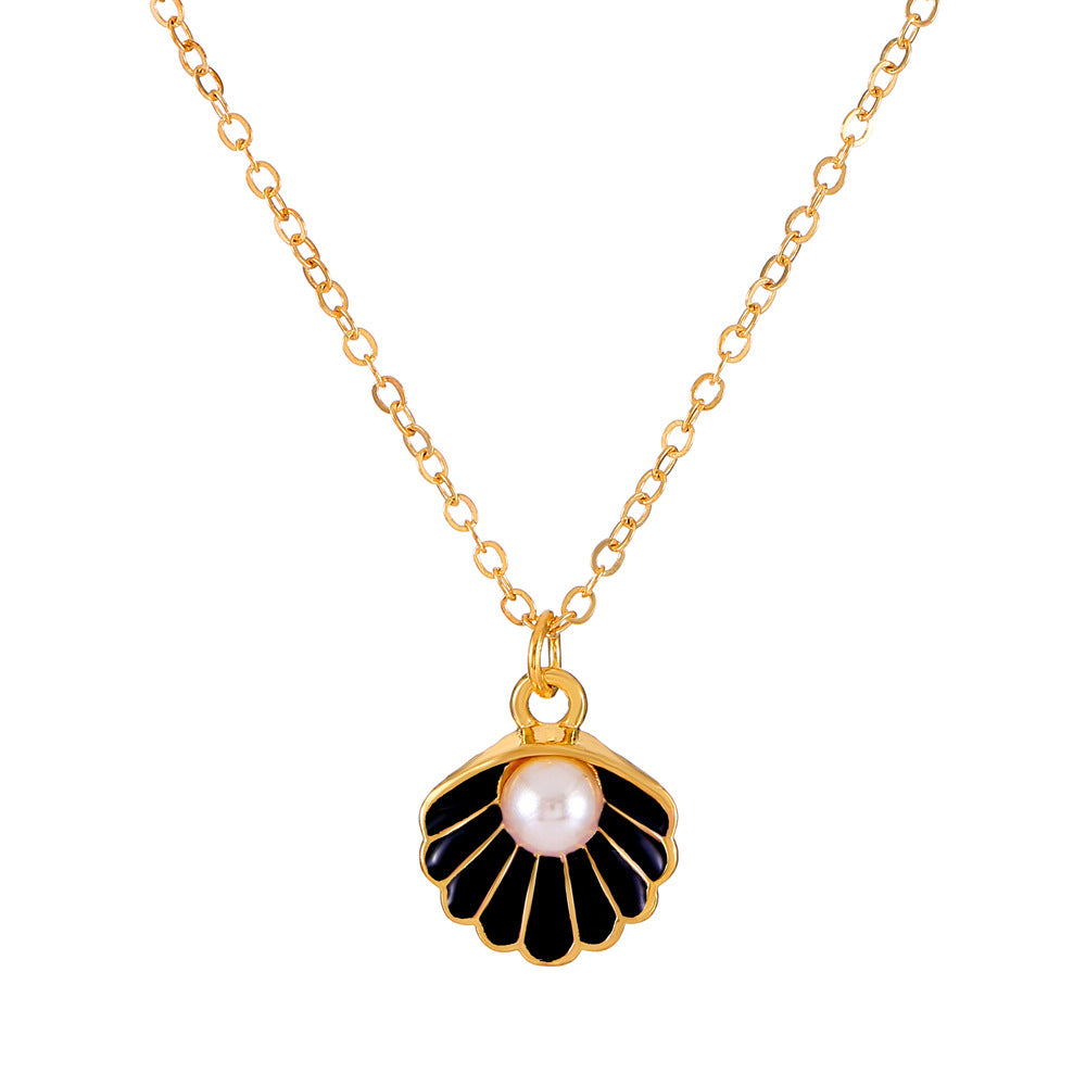 Shell Of Affordable Luxury Fashion Temperament Color Clavicle Chain Jewelry Set