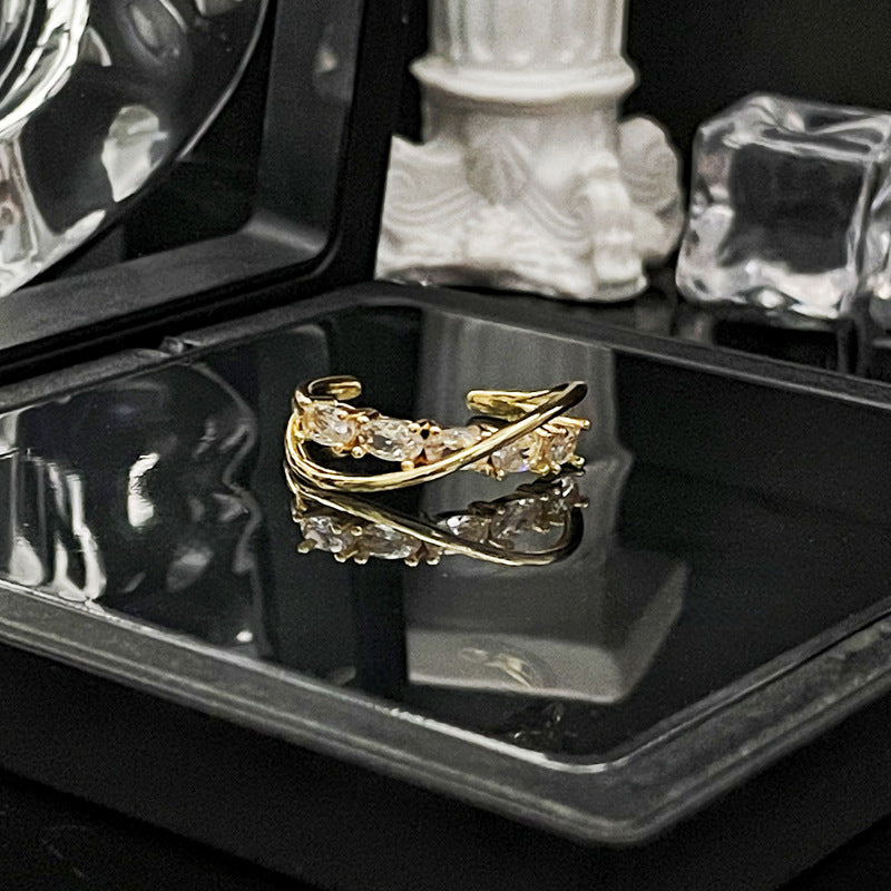 Court Style Lace Elegant Open Female Rings