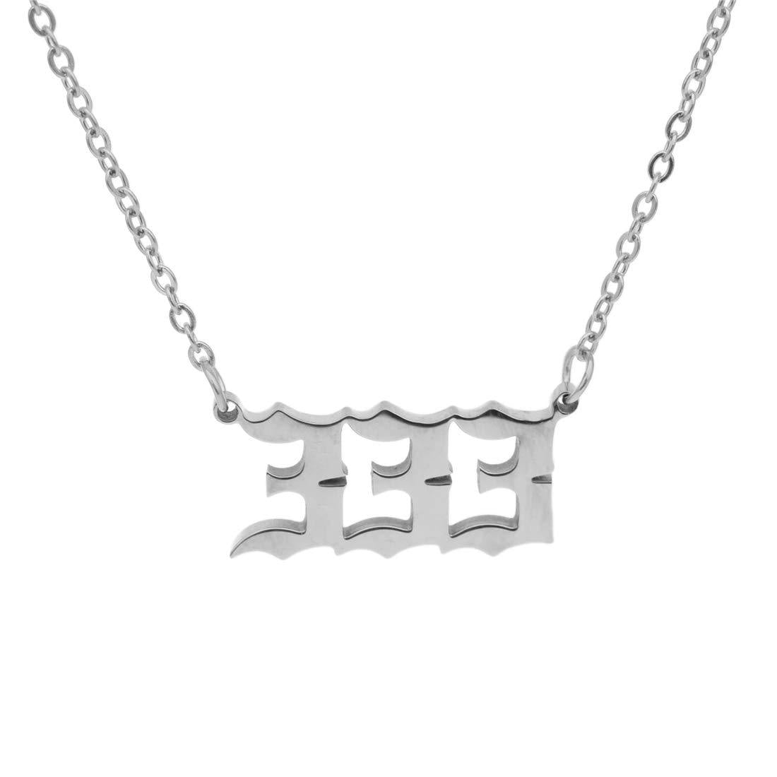 Digital Female Number Stainless Steel Clavicle Necklaces