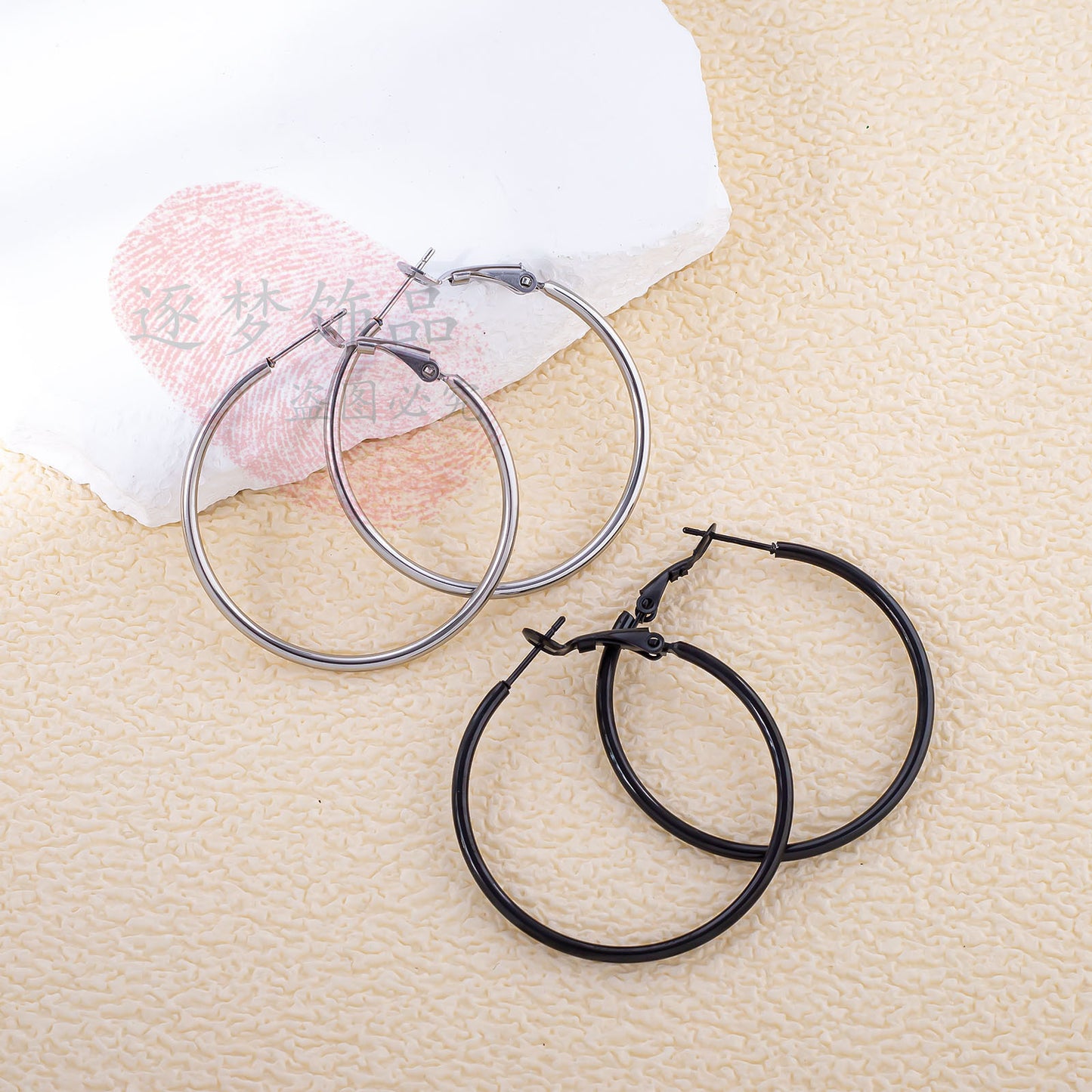 Circle Fashion Atmospheric Spring Shrimp Bow Buckle Earrings