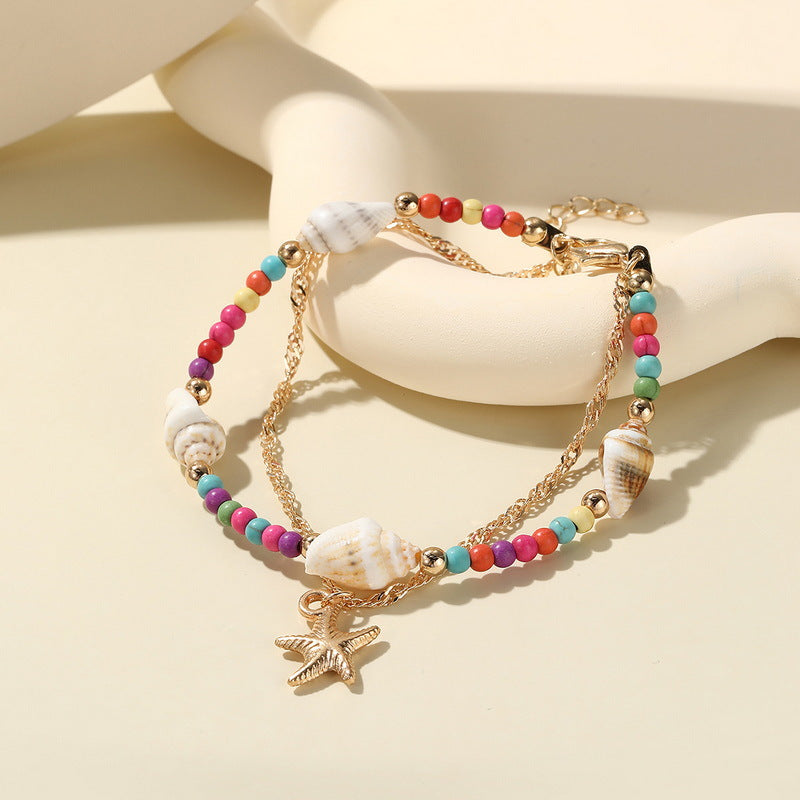 Bohemian Starfish Shell Conch Beads Stringed Bracelets