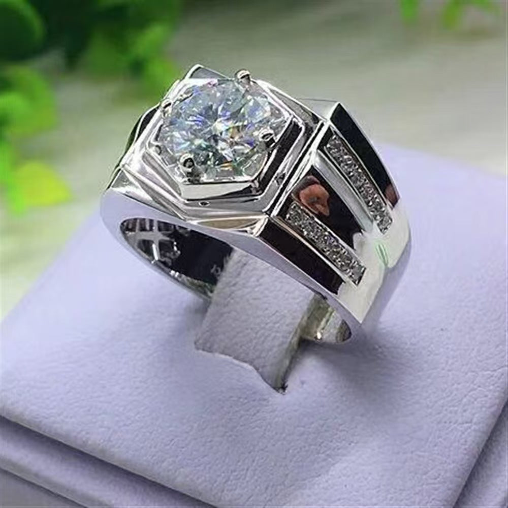 Women's & Men's Full Diamond Fashion Wedding Banquet Luxury Rings