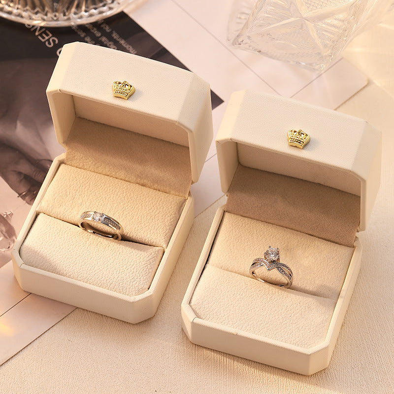 Karat Diamond Wedding Couple Ceremony Props Adjustable Rings