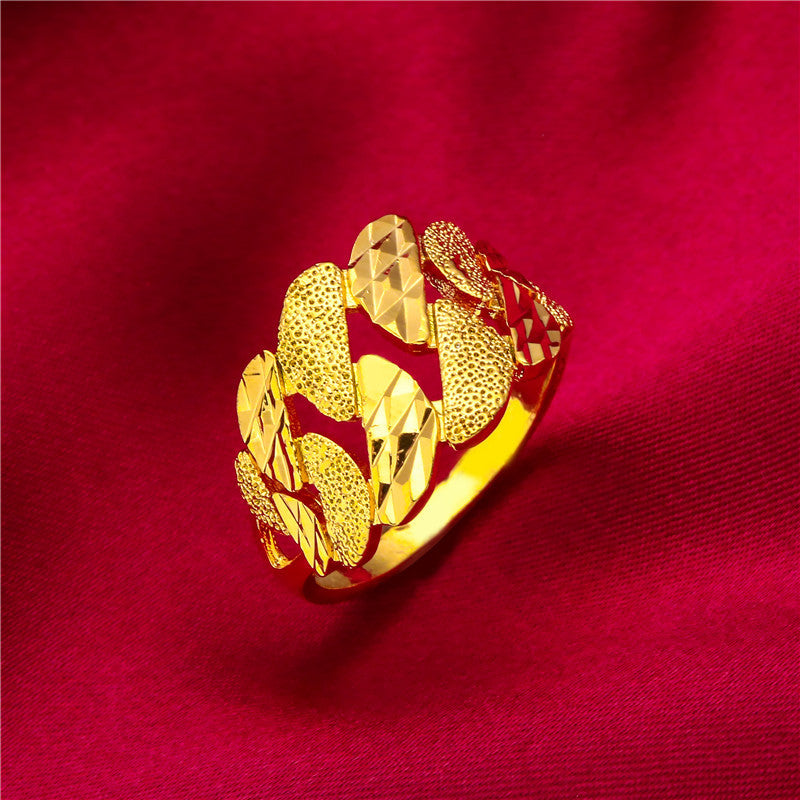 Vietnam Placer Gold Female Fashion Jewelry Rings