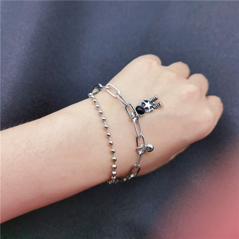 Sky Man Double Layer Chain Couple Bracelets