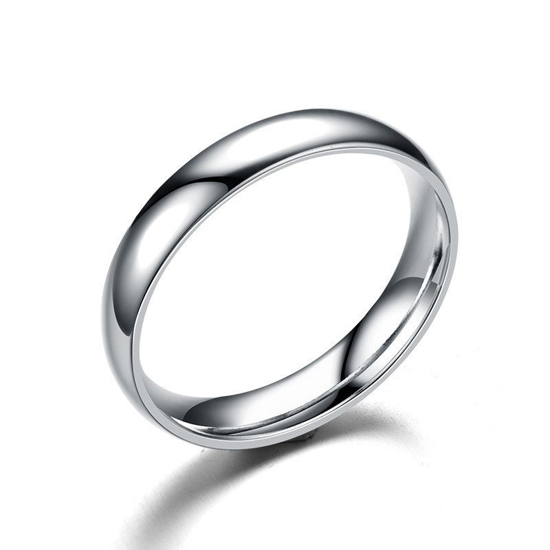 Sier White Stainless Steel Titanium Simple Rings