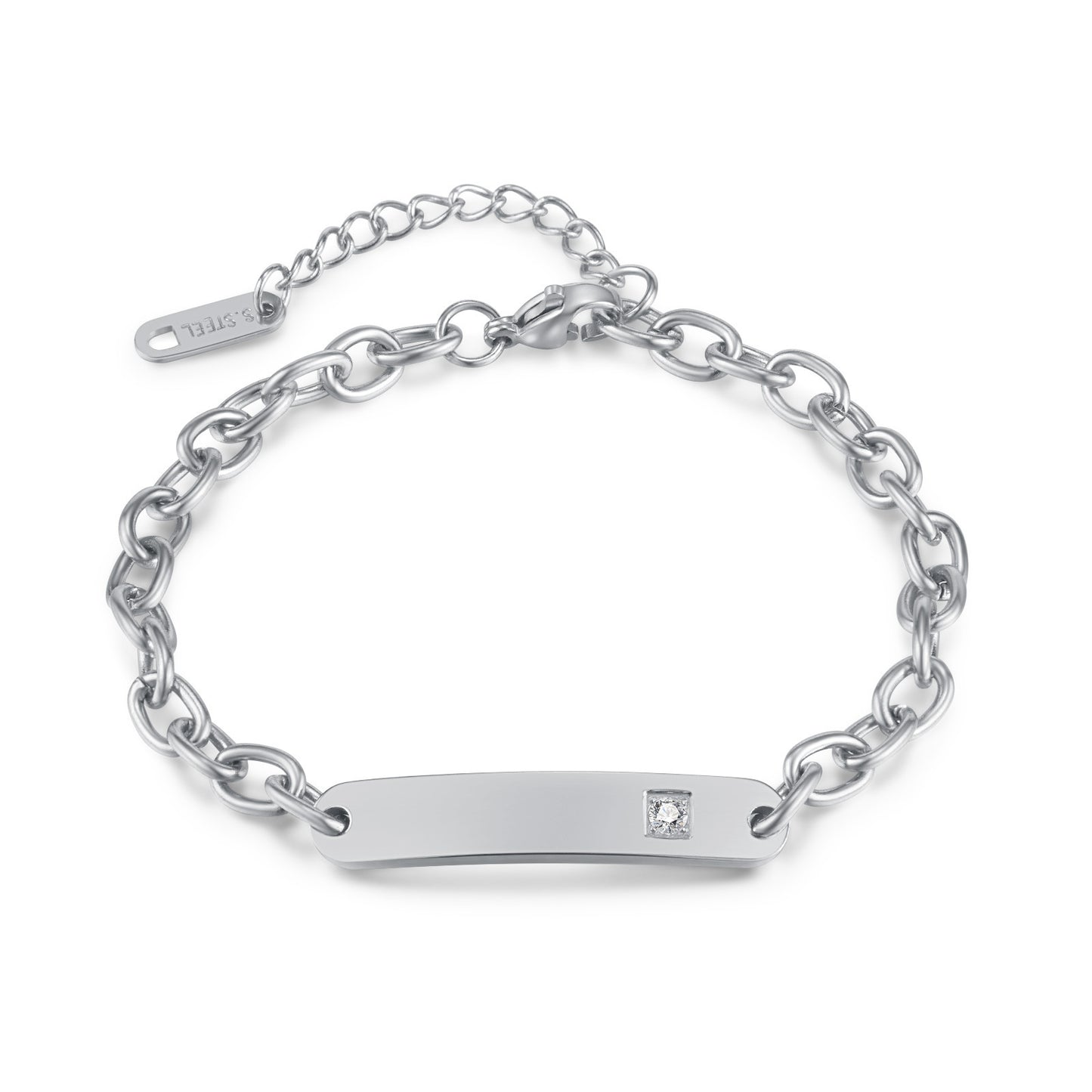 Steel Lettering Curved Accessories Simple Fashion Bracelets