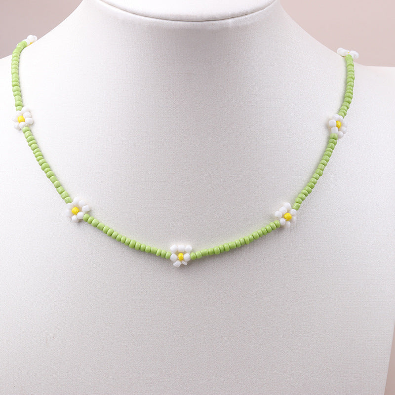 Women's Flower Bohemian Colorful Little Daisy Simple Necklaces