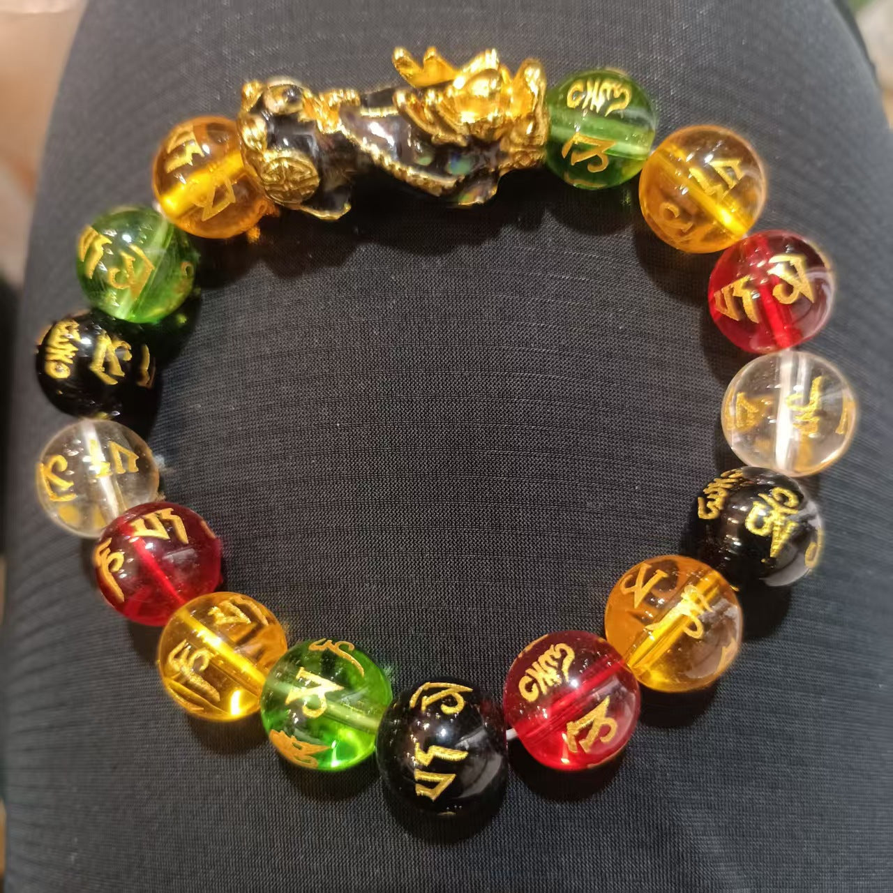 Motto Five Elements Crystal Prayer Beads Live Stall Scenic Spot Bracelet