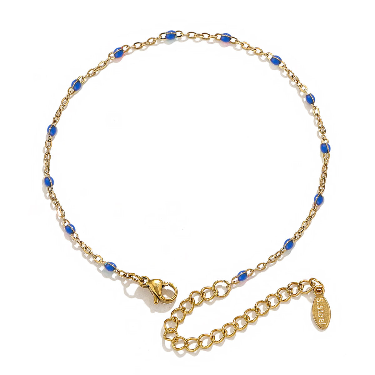 Niche Design Stainless Steel Enamel Cross Chain Bracelets