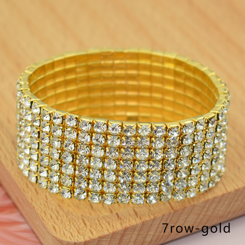 Bridal Ornament Rhinestone Exaggerated Korean Simple Bracelets