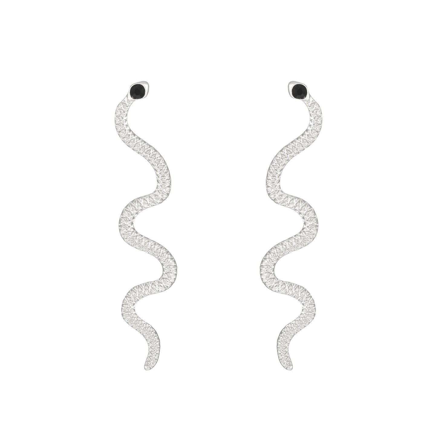 Personality Curved Snake Exaggerated Creative Punk Earrings