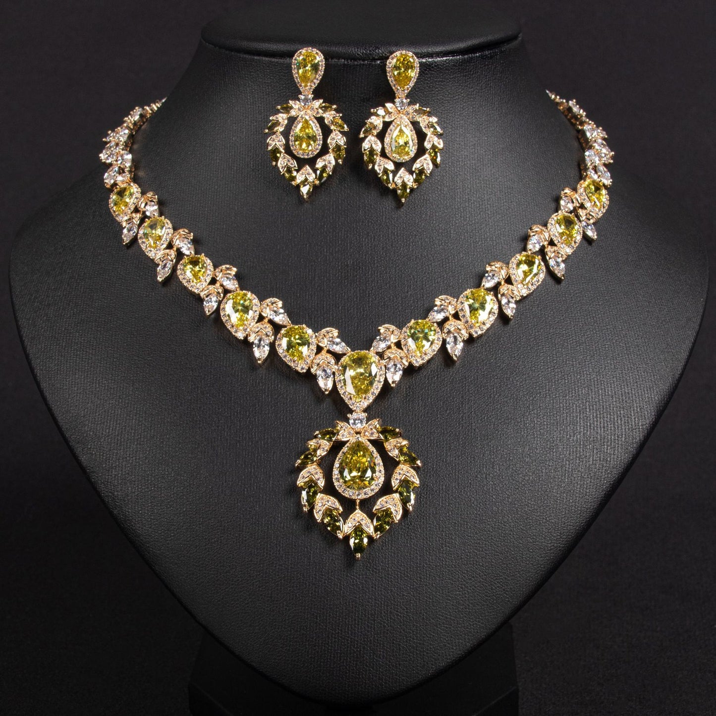 Bridal Formal Dress Zircon Water Drops Earrings