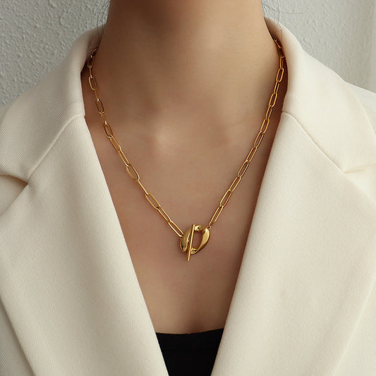 Authorized Titanium Steel High Color Retention Buckle Necklaces
