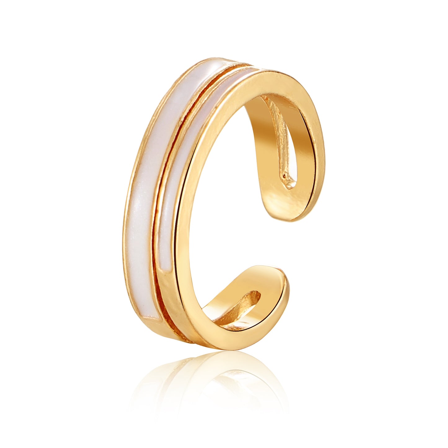 Dripping Oil Female Fashion Twin Simple Metal Rings