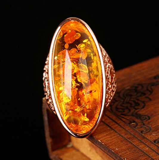 Sells Baltic Beeswax Amber Oval Popular Rings