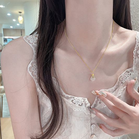 Coin Small Chinese Character Fu Bag Necklaces