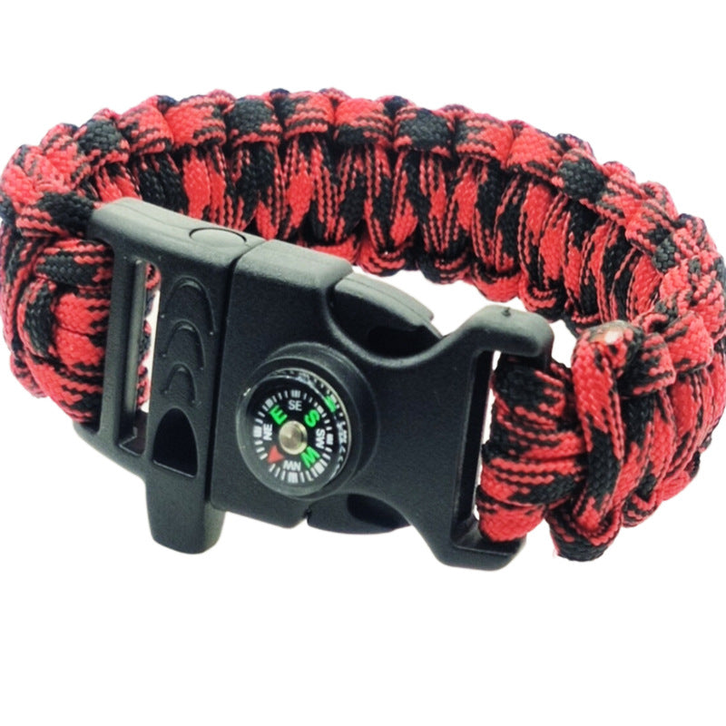 Parachute Cord Emergency Survival Mountaineering Compass Bracelets