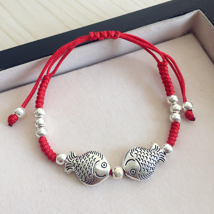 Red Rope Fresh Couple Bell Longevity Bracelets