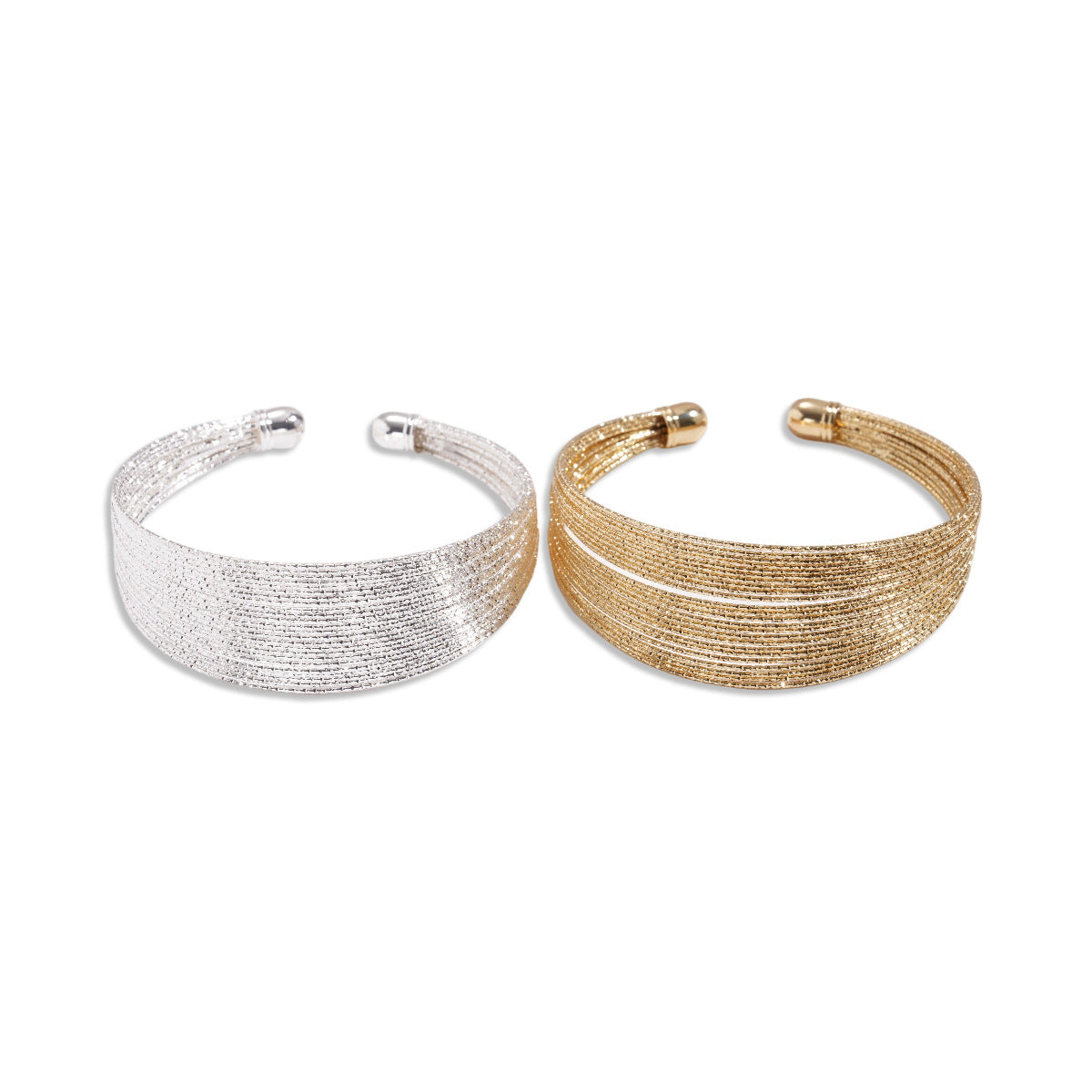 Women's Metal Geometric Round Open-ended Cold Personalized High-grade Bracelet