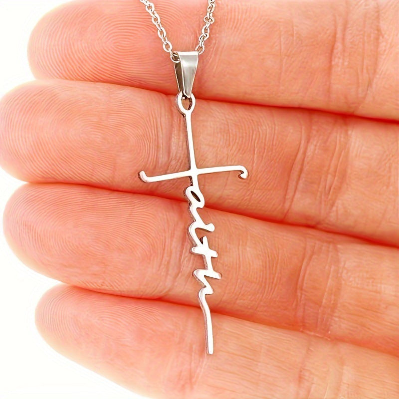 Men's Simple Personality Cross Ornament Golden For Necklaces