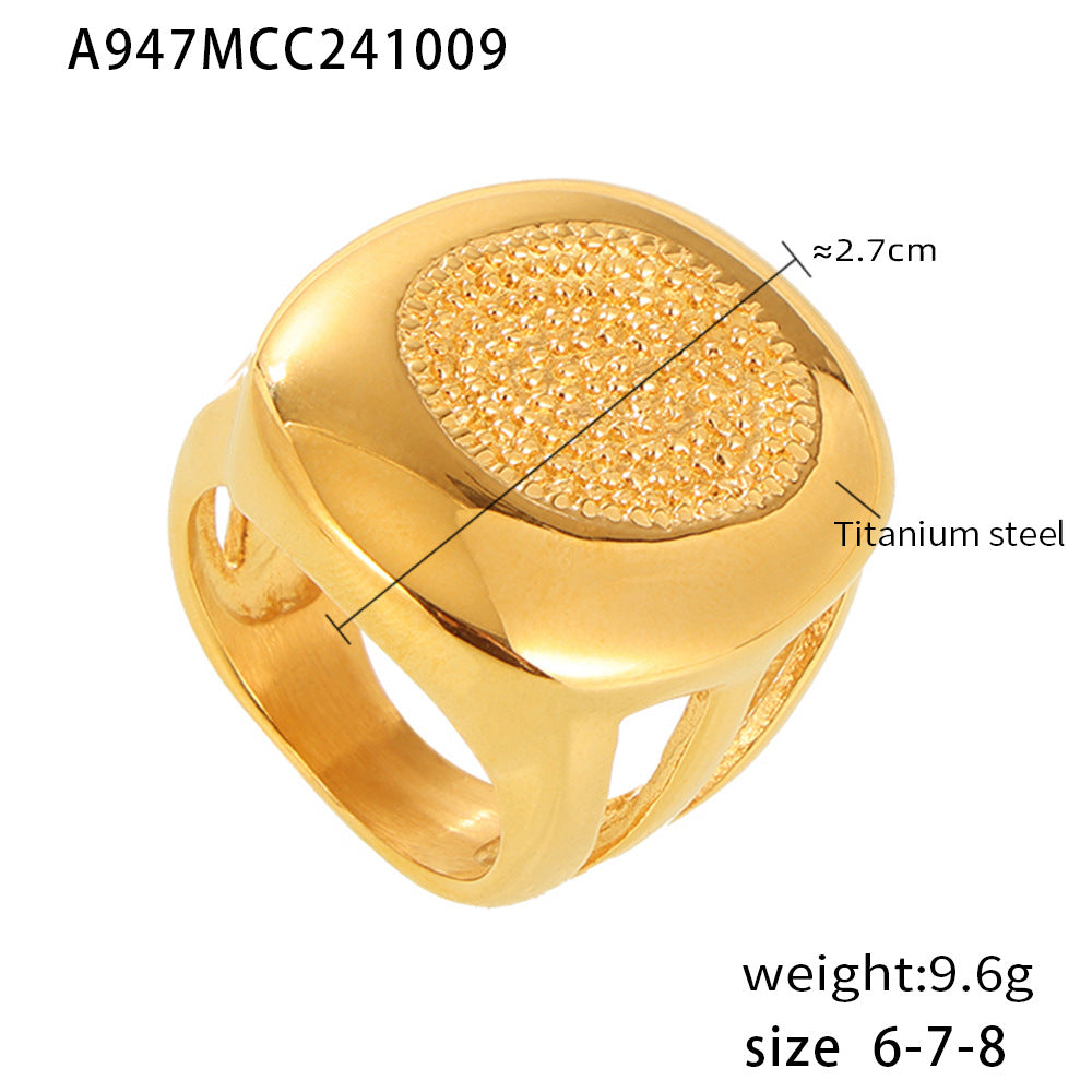 Titanium Steel Gold Plated Color Retaining Rings