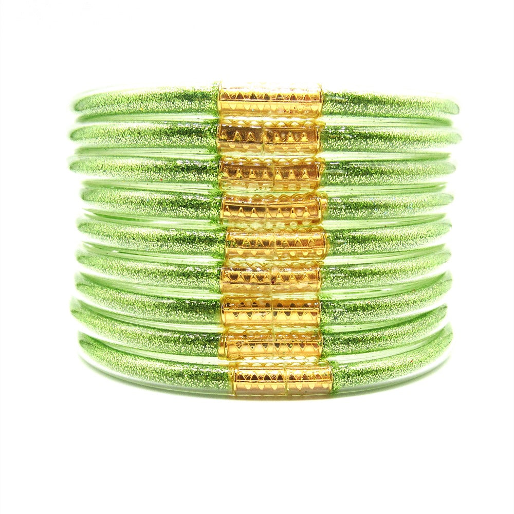 Women's Powder Combination Of Three Shiny Candy Color Bracelet