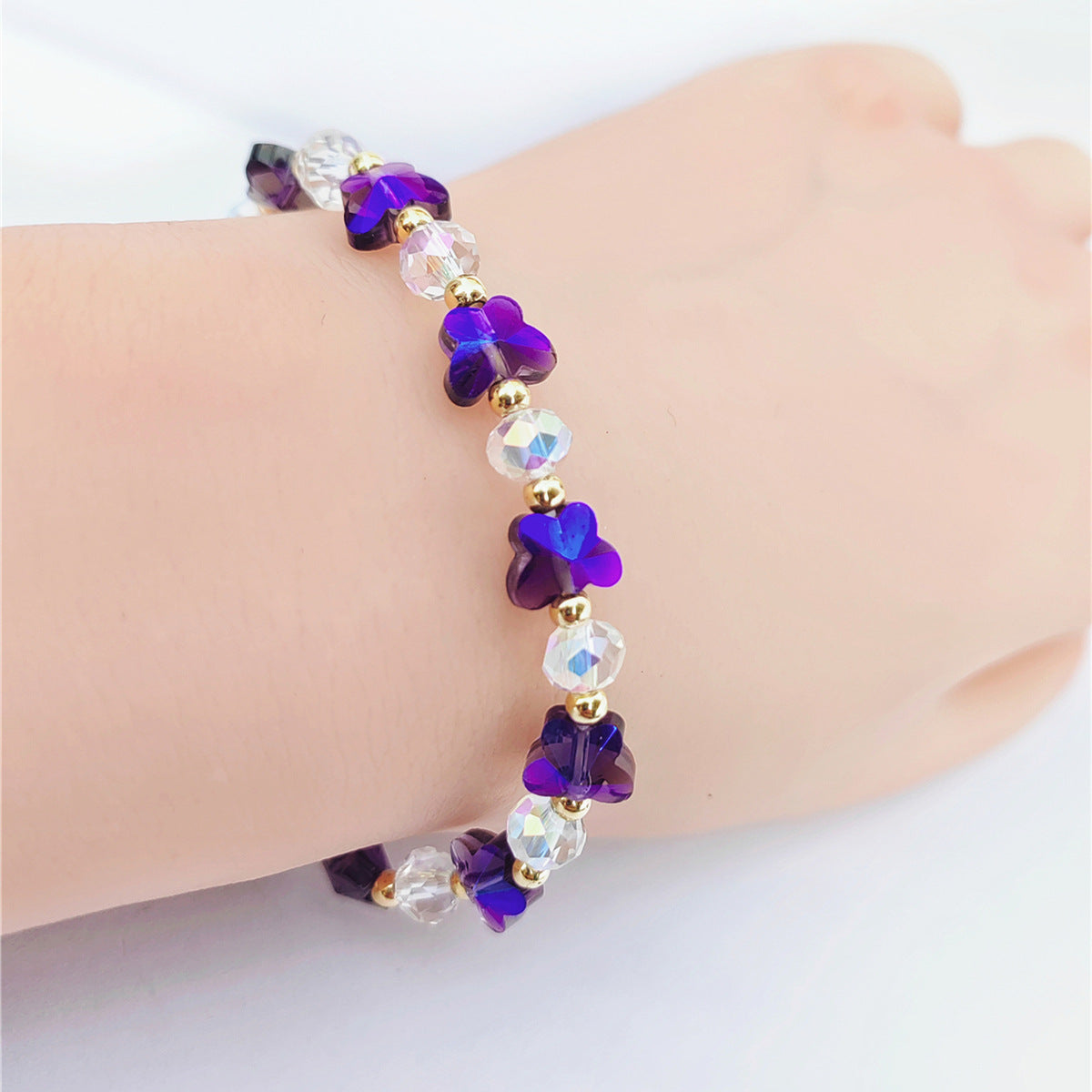 Women's Crystal Optional Sweet Fashion Ornament Butterfly Bracelets