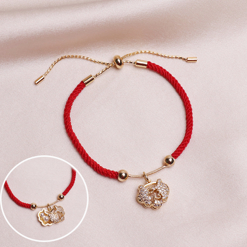 Dragon Life Red Rope Female Hand Bracelets