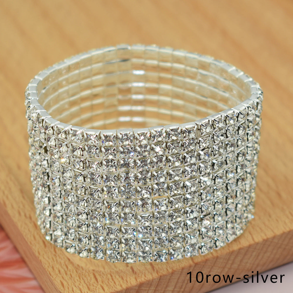 Bridal Ornament Rhinestone Exaggerated Korean Simple Bracelets