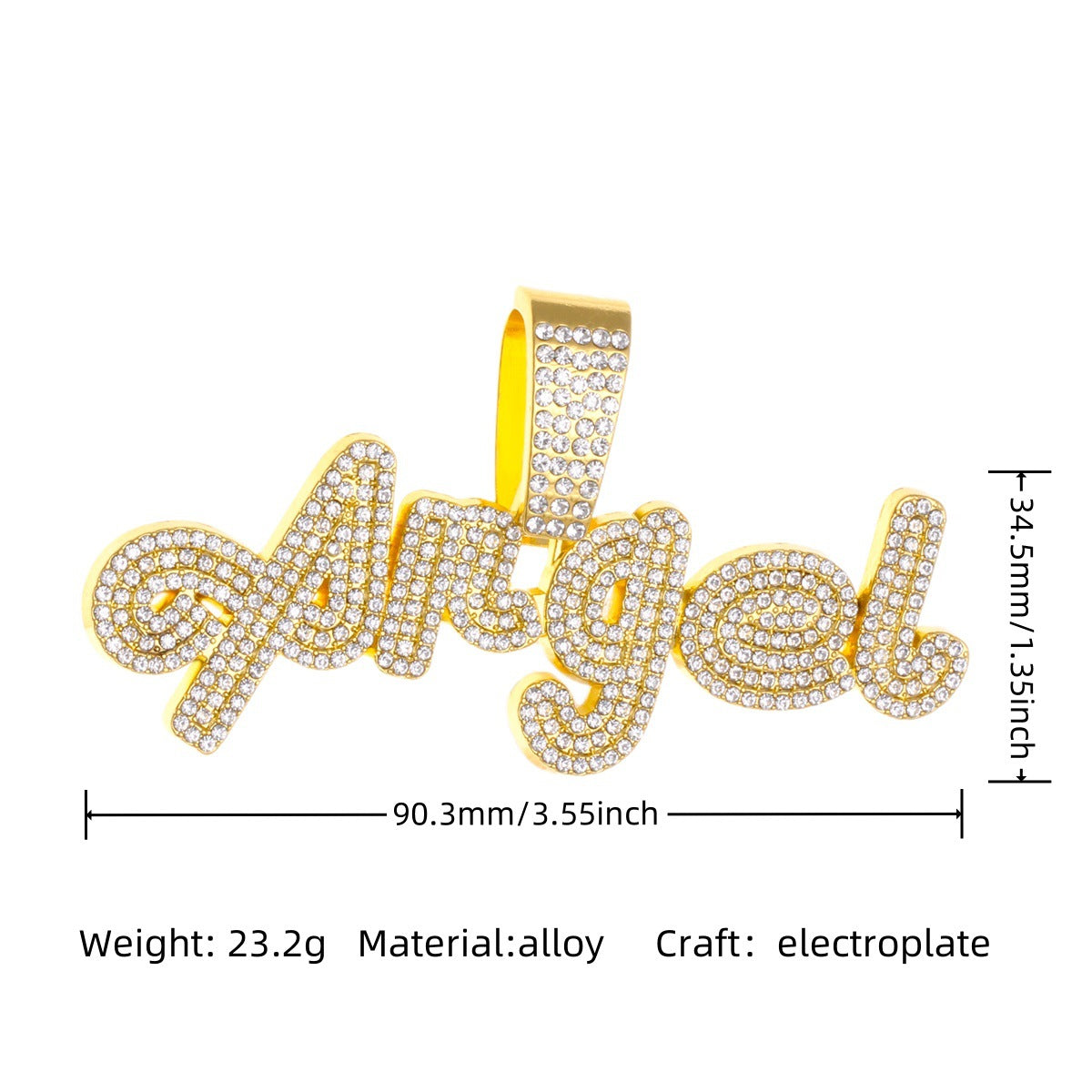 Hop Alloy Full Diamond Exaggerated Dripping Necklaces