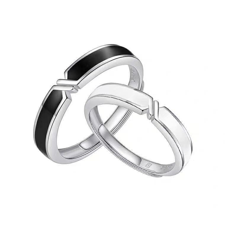 Women's & Men's One Pair Fashion Enamel Craft Trendy Ring