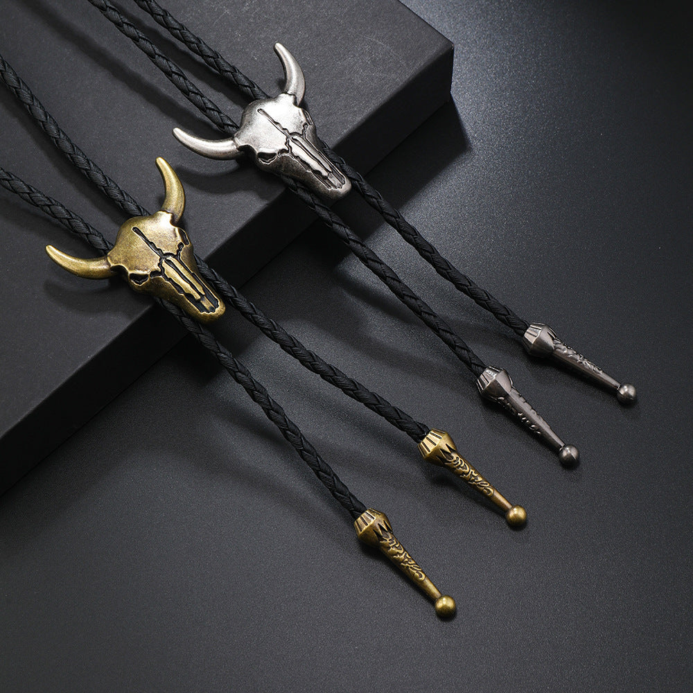 Men's Cow Head Accessories Sweater Chain Creative Necklaces