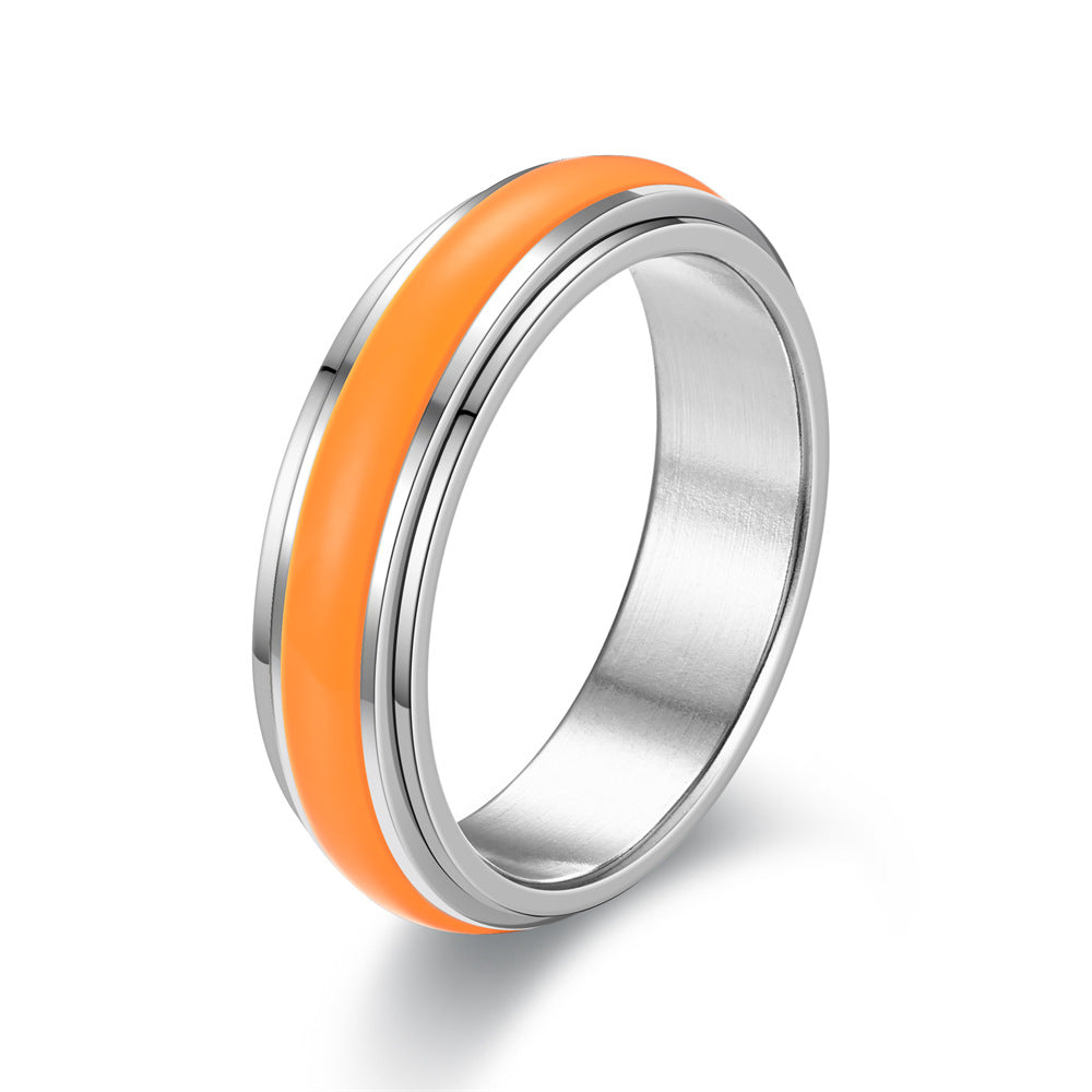 Accessories Stainless Steel Luminous Rotatable Decompression Rings