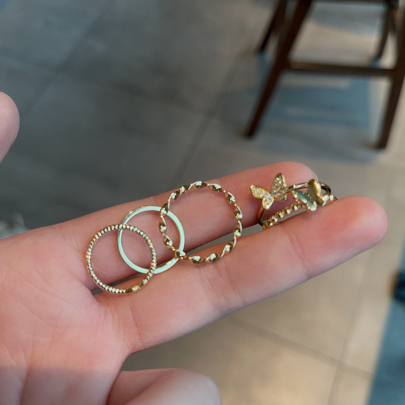 Combination Female Cold Style Opening Adjustable Index Finger Rings