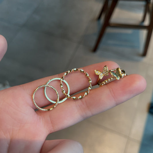 Combination Female Cold Style Opening Adjustable Index Finger Rings