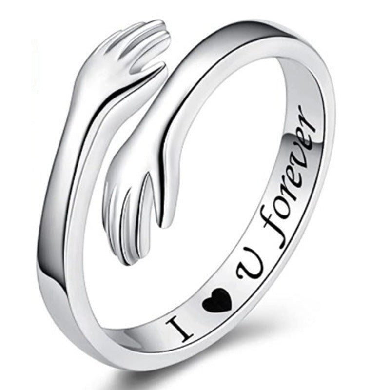 Women's Alloy Metal Geometry Hug Ornament Rings