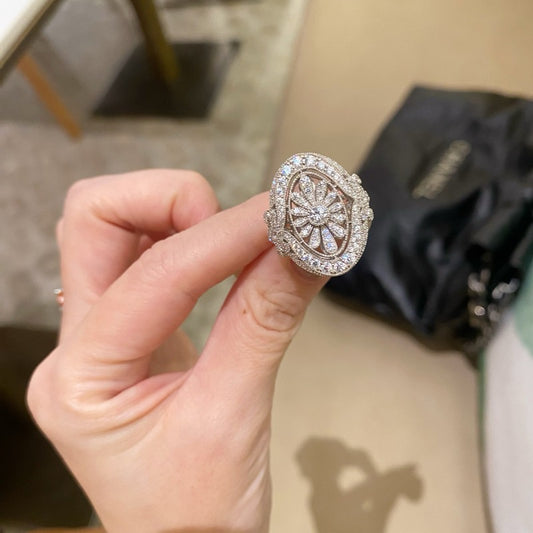 Retro Style Winter Fireworks High Luxury Full Rings