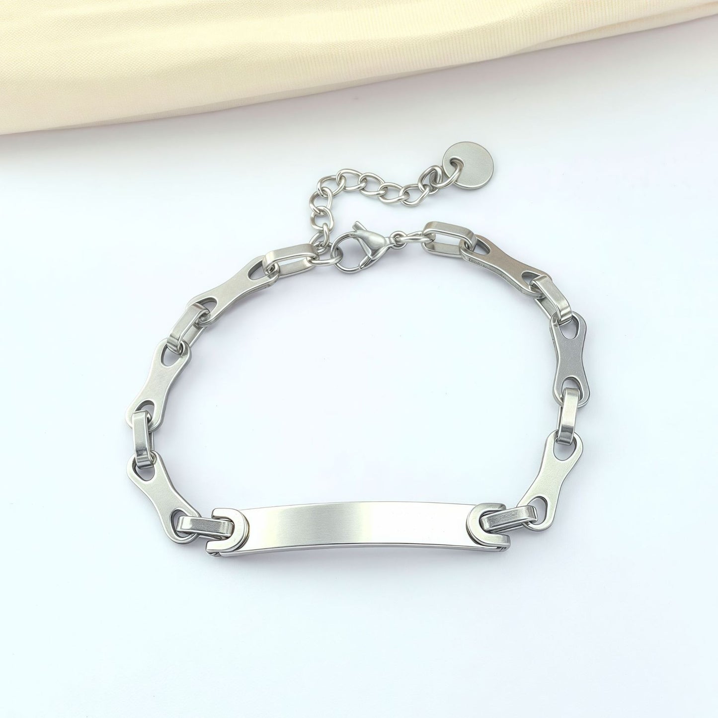 Creative Stainless Steel Curved Fashion Couple Bracelet